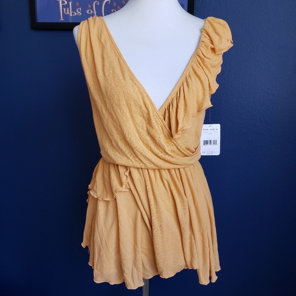 Free People Float Away Ruffle Tank NWT - Picture 5 of 6